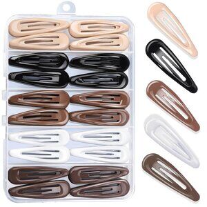 Metal Snap Hair Clips Set Classic Elegant Minimal Chic Everyday Styling